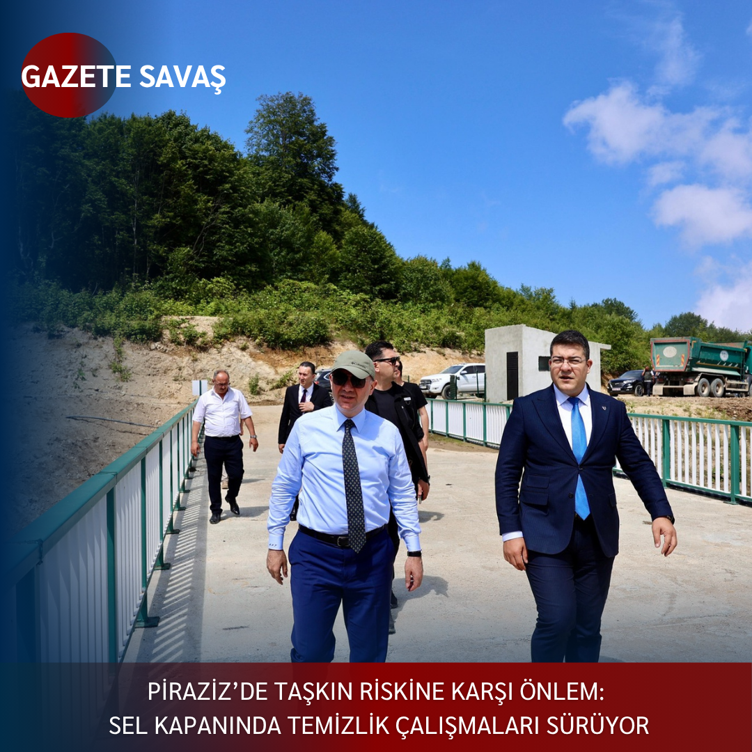 PİRAZİZ’DE TAŞKIN RİSKİNE KARŞI ÖNLEM: SEL KAPANINDA TEMİZLİK ÇALIŞMALARI SÜRÜYOR