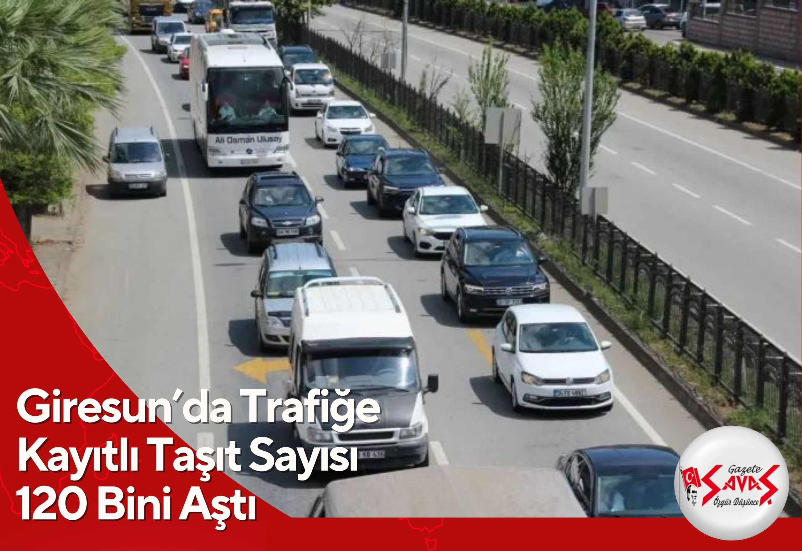 Giresun’da Trafiğe Kayıtlı Taşıt Sayısı 120 Bini Aştı