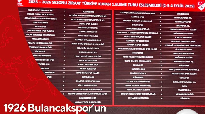1926 Bulancakspor’un Türkiye Kupası’ndaki Rakibi Belli Oldu