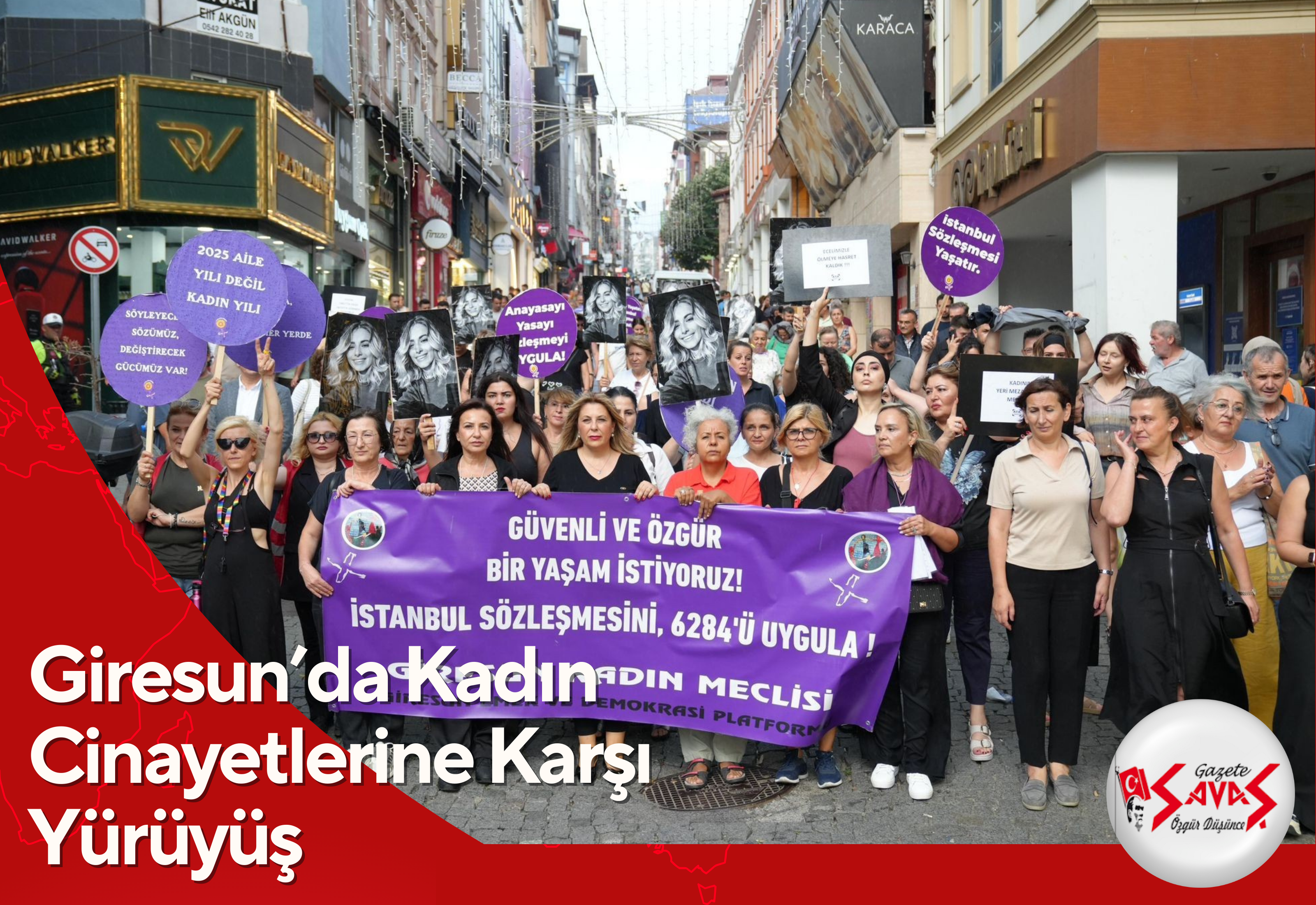 Giresun’da Kadın Cinayetlerine Karşı Yürüyüş