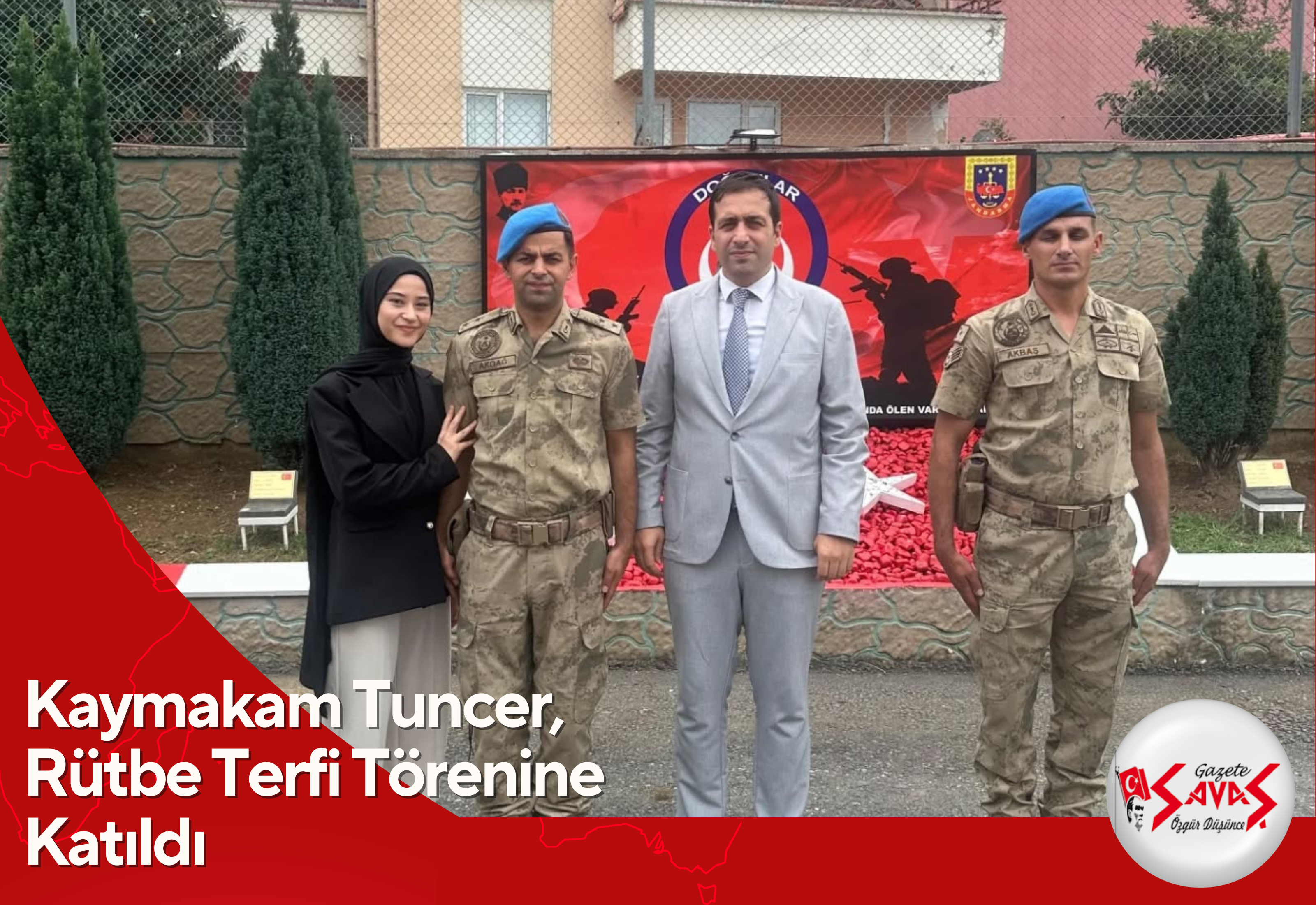 Kaymakam Tuncer, Rütbe Terfi Törenine Katıldı