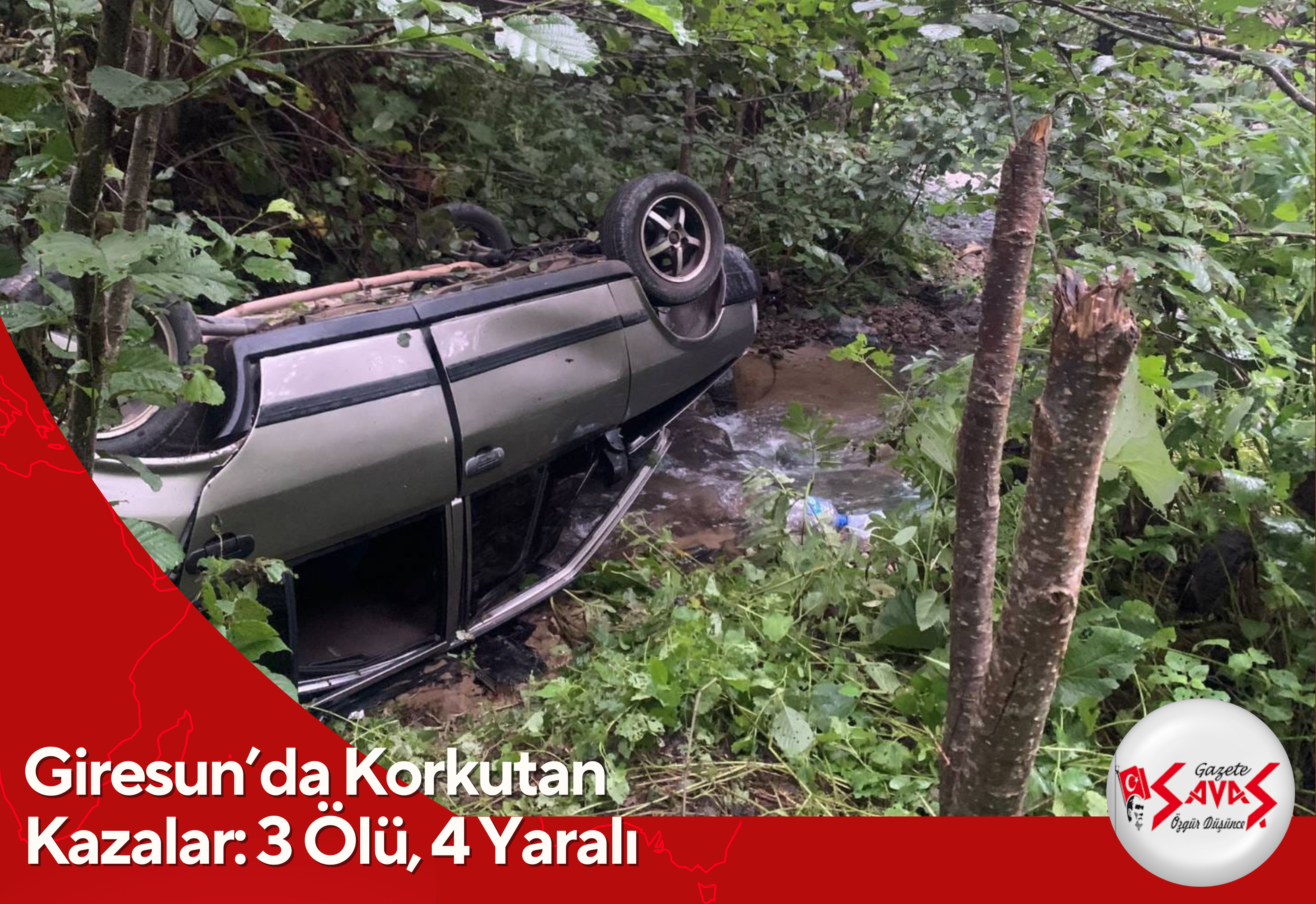 Giresun’da Korkutan Kazalar: 3 Ölü, 4 Yaralı