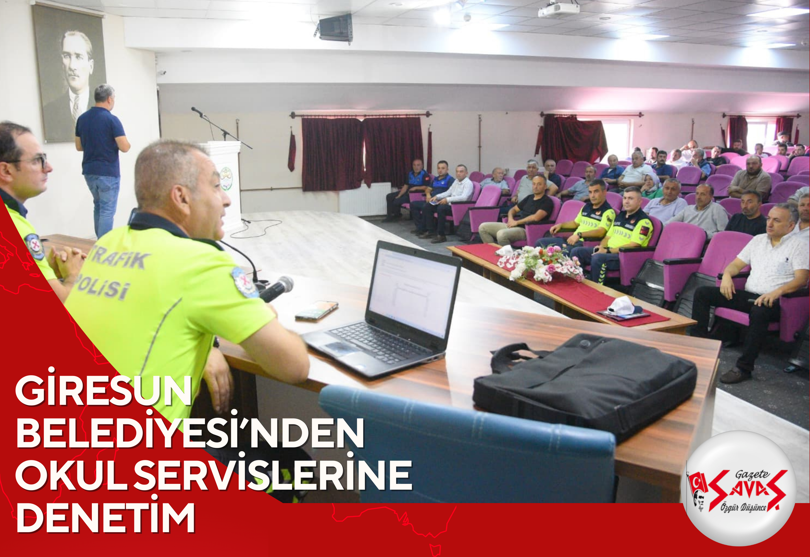 GİRESUN BELEDİYESİ’NDEN OKUL SERVİSLERİNE DENETİM