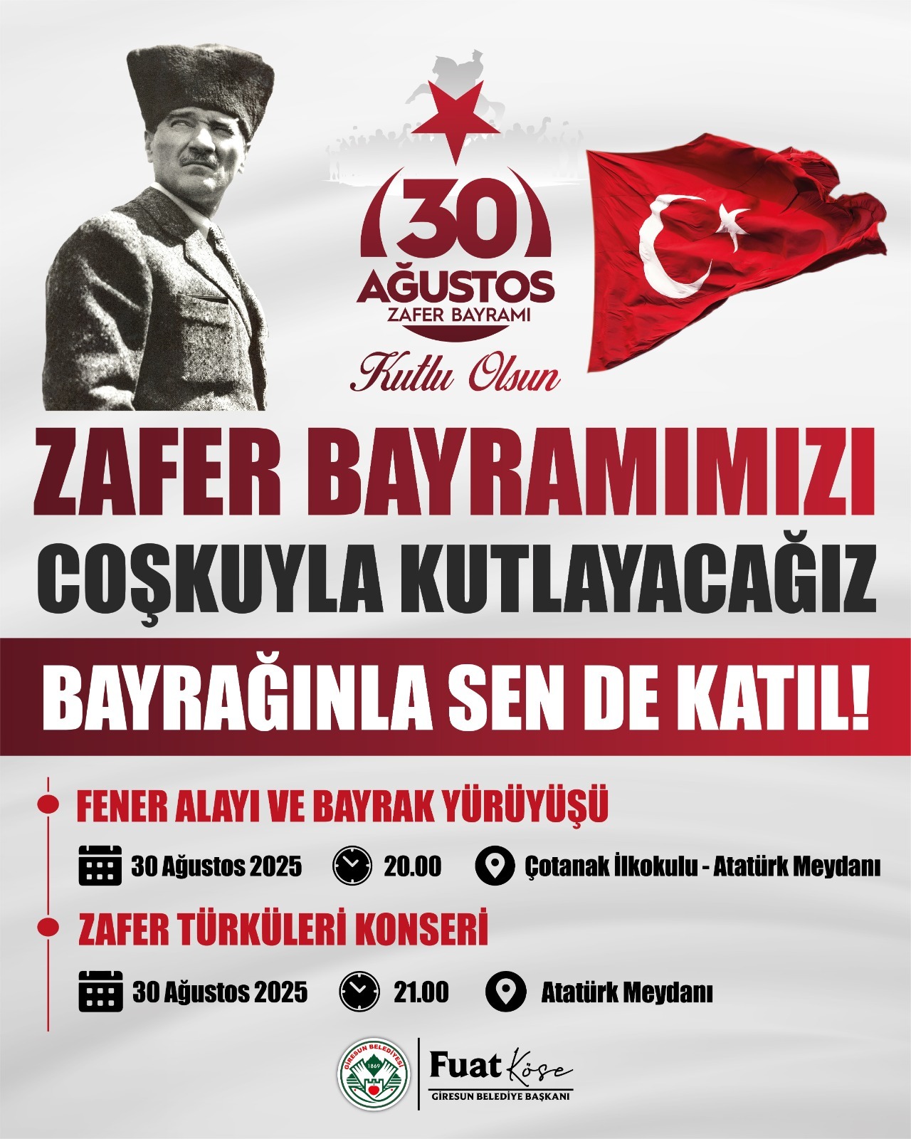 Cumhuriyet Şehri Giresun, 30 Ağustos’a Hazır