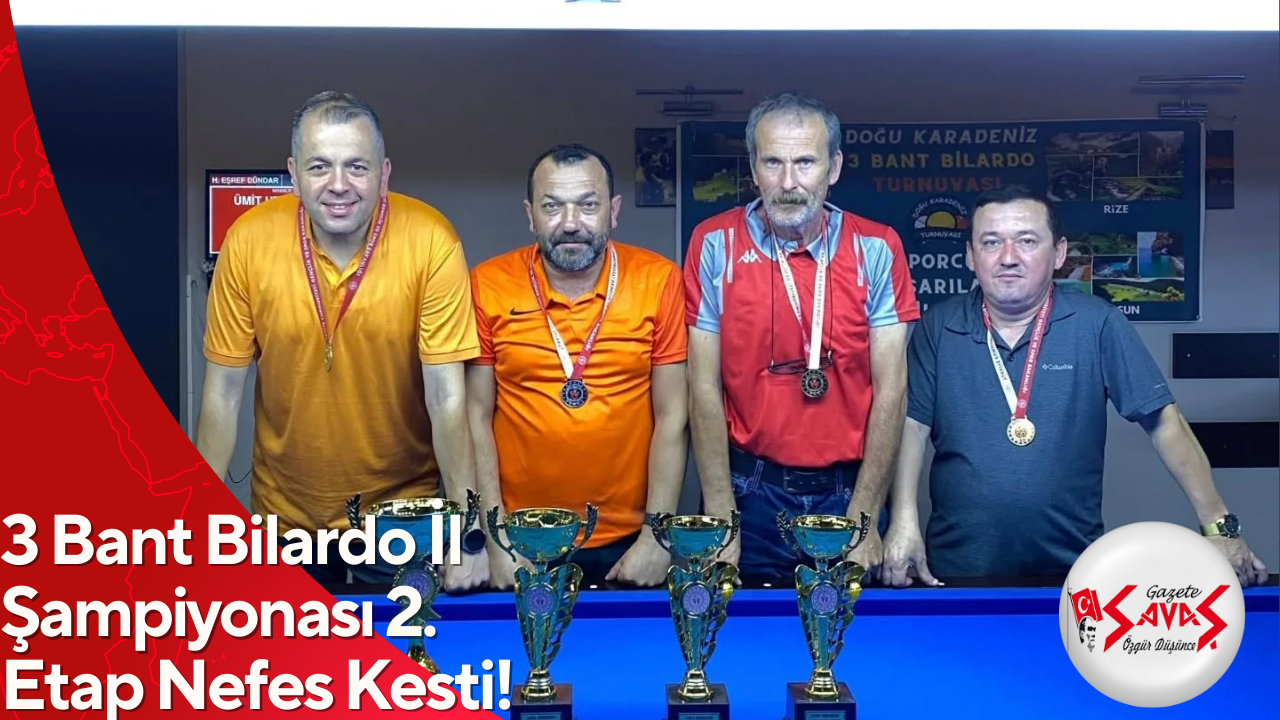 3 Bant Bilardo İl Şampiyonası 2. Etap Nefes Kesti!