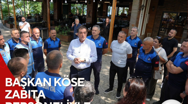 BAŞKAN KÖSE ZABITA PERSONELİYLE YEMEKTE BULUŞTU