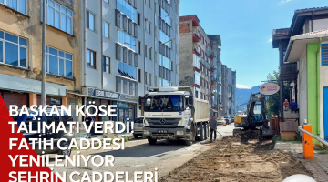 BAŞKAN KÖSE TALİMATI VERDİ! FATİH CADDESİ YENİLENİYOR ŞEHRİN CADDELERİ KONFORLU HALE GELİYOR