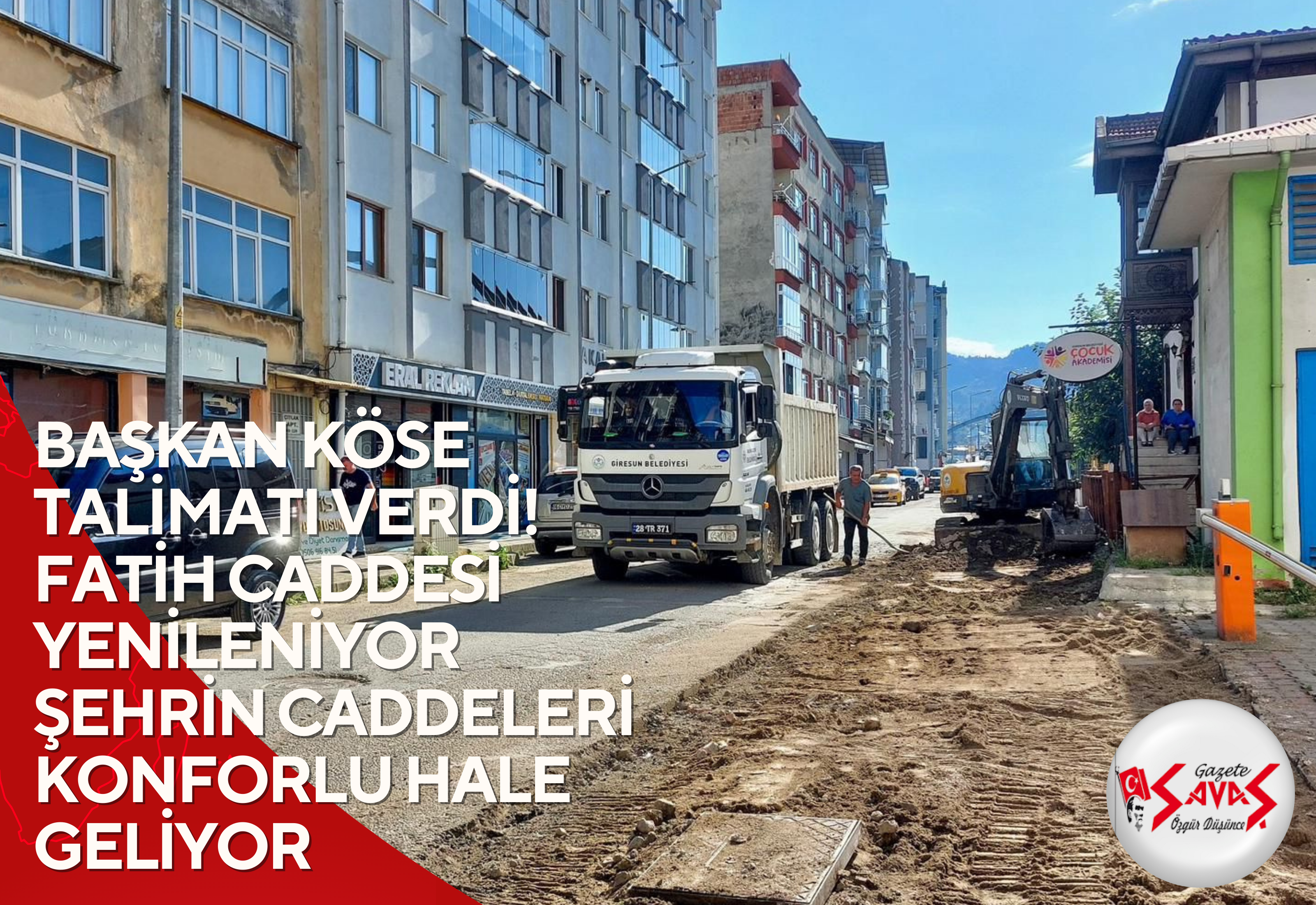BAŞKAN KÖSE TALİMATI VERDİ! FATİH CADDESİ YENİLENİYOR ŞEHRİN CADDELERİ KONFORLU HALE GELİYOR