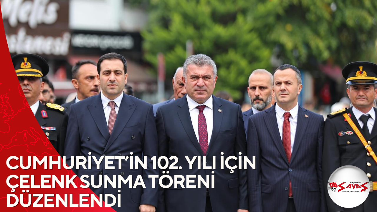 CUMHURİYET’İN 102. YILI İÇİN ÇELENK SUNMA TÖRENİ DÜZENLENDİ