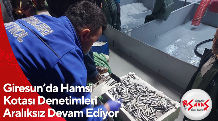 Giresun’da Hamsi Kotası Denetimleri Aralıksız Devam Ediyor