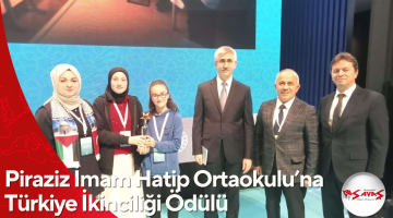 Piraziz İmam Hatip Ortaokulu’na Türkiye İkinciliği Ödülü