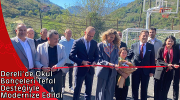 Dereli’de Okul Bahçeleri Tefal Desteğiyle Modernize Edildi