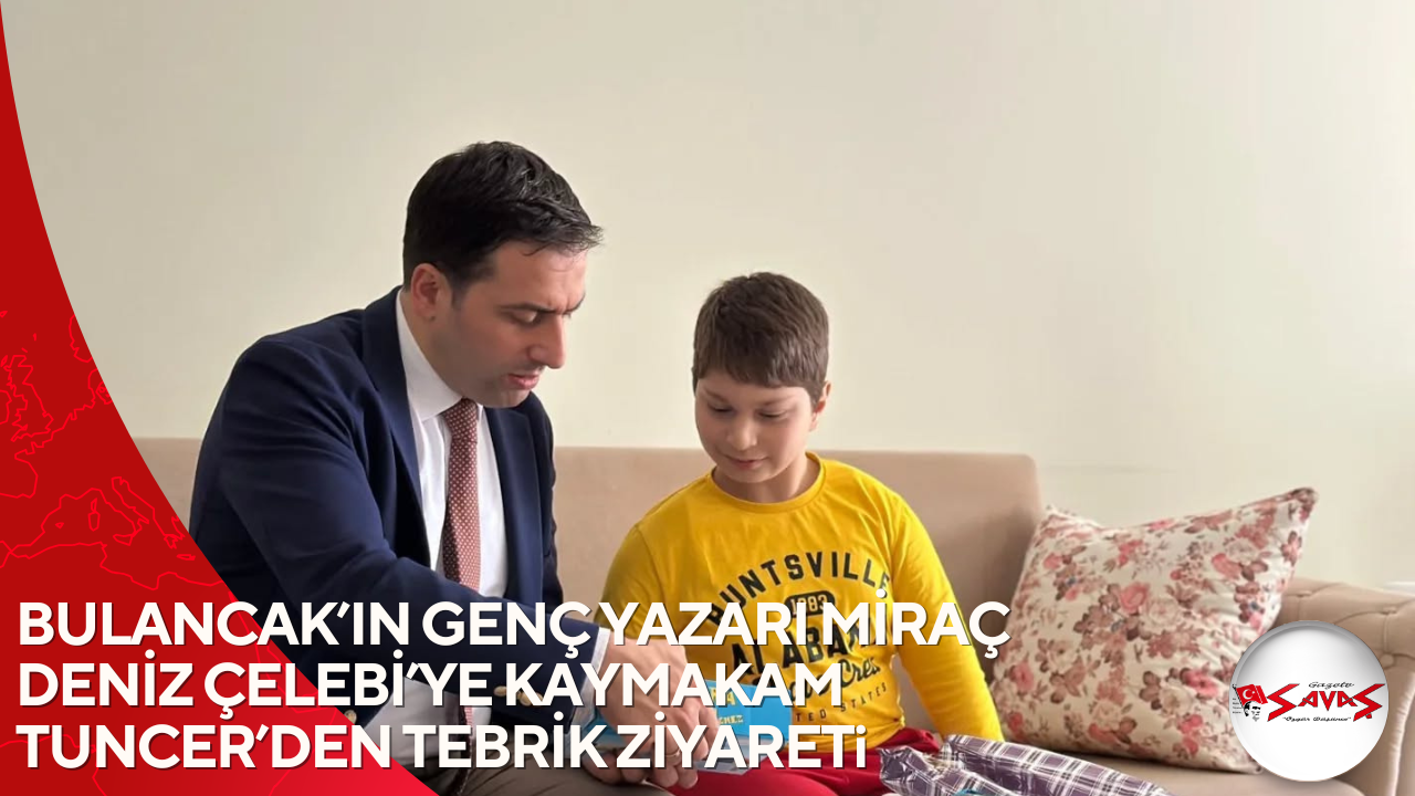 BULANCAK’IN GENÇ YAZARI MİRAÇ DENİZ ÇELEBİ’YE KAYMAKAM TUNCER’DEN TEBRİK ZİYARETİ