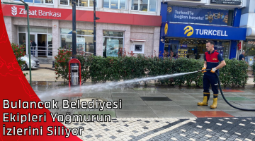Bulancak Belediyesi Ekipleri Yağmurun İzlerini Siliyor