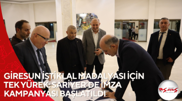 GİRESUN İSTİKLAL MADALYASI İÇİN TEK YÜREK: SARİYER’DE İMZA KAMPANYASI BAŞLATILDI