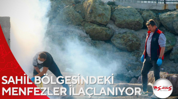 SAHİL BÖLGESİNDEKİ MENFEZLER İLAÇLANIYOR