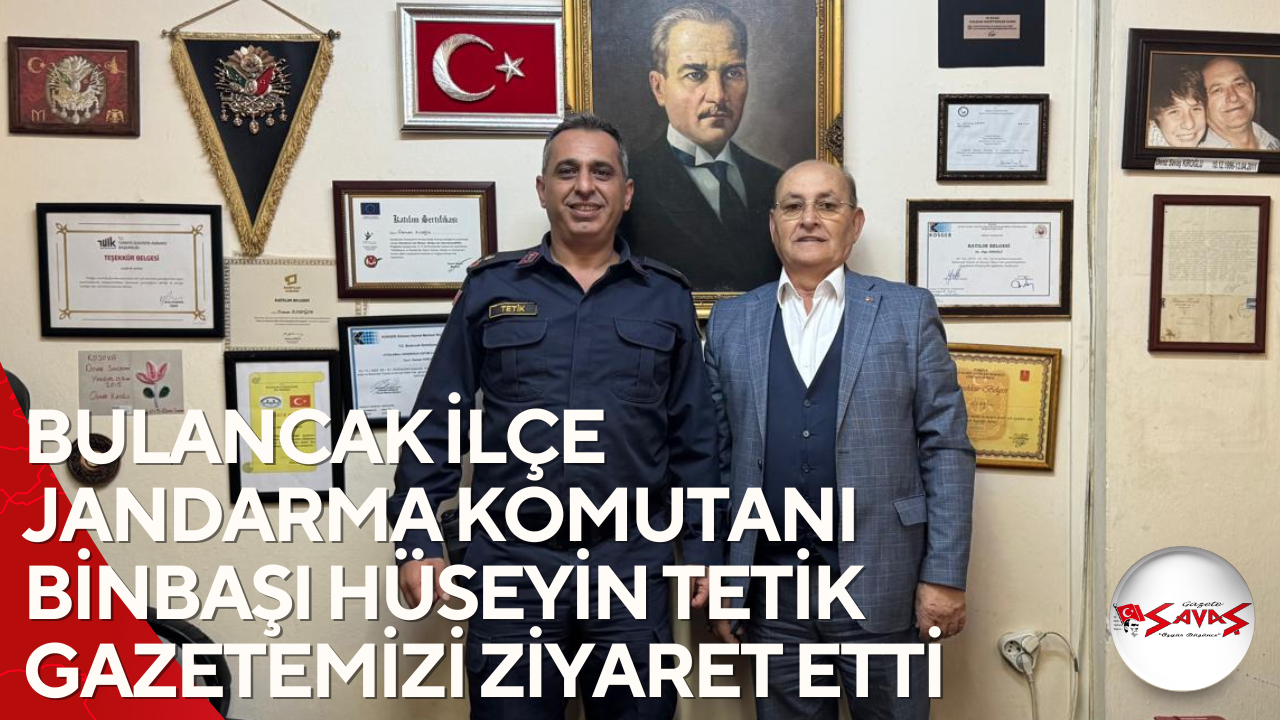 BULANCAK İLÇE JANDARMA KOMUTANI BİNBAŞI HÜSEYİN TETİK GAZETEMİZİ ZİYARET ETTİ