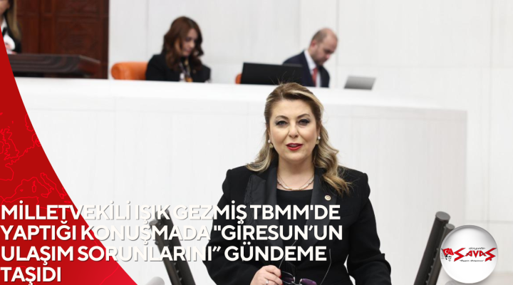 MİLLETVEKİLİ IŞIK GEZMİŞ TBMM’DE YAPTIĞI KONUŞMADA “GİRESUN’UN ULAŞIM SORUNLARINI” GÜNDEME TAŞIDI