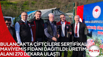 BULANCAK’TA ÇİFTÇİLERE SERTİFİKALI MAVİYEMİŞ FİDANI DAĞITILDI: ÜRETİM ALANI 270 DEKARA ULAŞTI