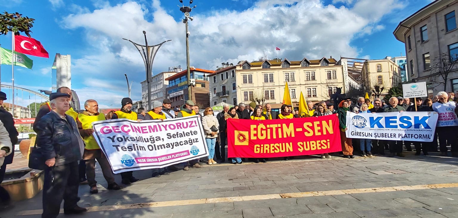 KAMU EMEKÇİLERİNDEN “GEÇİNEMİYORUZ” ÇIĞLIĞI: GİRESUN’DA ÜRETİM DURDU